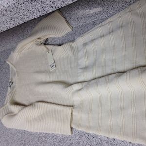 NWT BB DAKOTA Cream Women's S Long Sleeved Dress